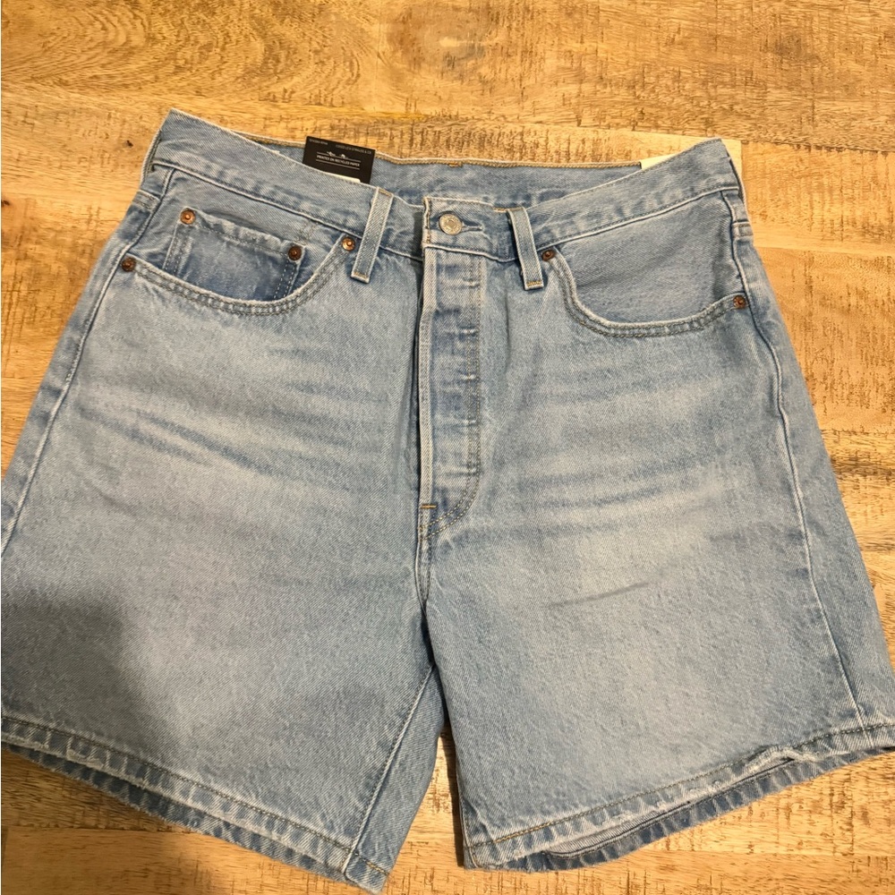 Levi's 501 Light Blue Denim Shorts